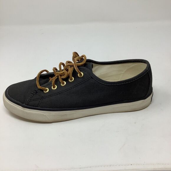 Sperry Top Sider Seacoast Canvas Slip On Shoes Sneakers Women Sz 7.5 Navy‎ Blue - Picture 7 of 16